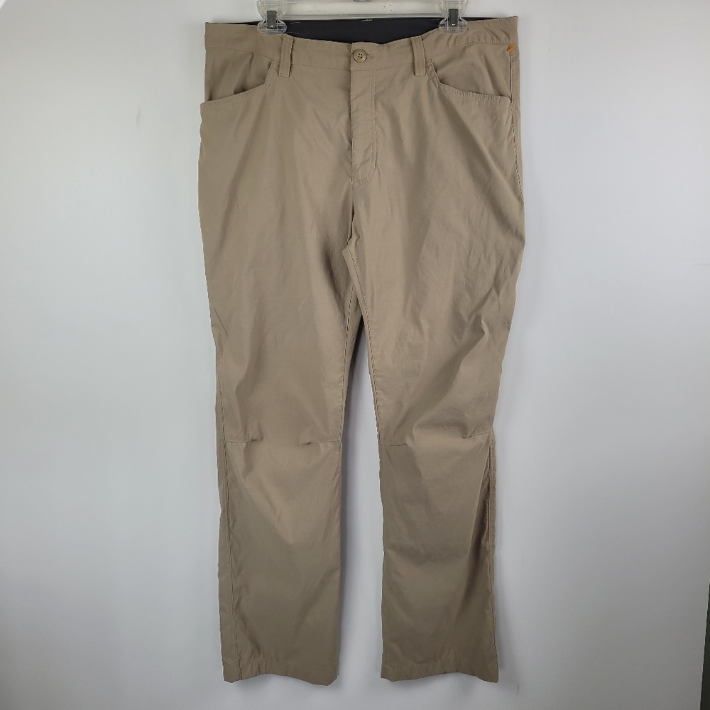 EDDIE BAUER Mens Tech Pant Hiking Outdoor Pant Kahaki Tan Size 36x32